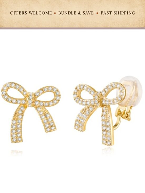 Jewelry - Cubic Zirconia Bow Dangle Earrings Chain Tassel Women Party
